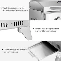 Costway 2 Burner Portable BBQ Table Top Propane Gas Grill Stainless Steel 19 Costway 2 Burner Portable BBQ Table Top Propane Gas Grill Stainless Steel -Garden Promotional Store GUEST 8c2f9fd0 d9c9 4aec ba65 e6ebb1b557df