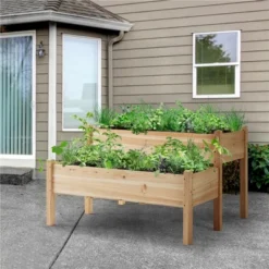 Yaheetech 2-tier Elevated Raised Garden Bed Wood