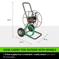 Yard Butler Hose Reel Cart With Wheels - Heavy Duty 200 Foot Metal Hose Reel - Suitable For Gardens, Lawns And Outdoor - IHT-2EZ 12 Yard Butler Hose Reel Cart With Wheels - Heavy Duty 200 Foot Metal Hose Reel - Suitable For Gardens, Lawns And Outdoor - IHT-2EZ -Garden Promotional Store GUEST 8d6664f6 3bd8 452c 92b8 f06700d279b9