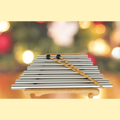 Woodstock Wind Chimes Signature Collection, Pipedream, 11'' Silver Wind Chime PDN 3 Woodstock Wind Chimes Signature Collection, Pipedream, 11'' Silver Wind Chime PDN