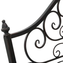 Outsunny 4’ Metal Arch Backyard Garden Bridge With Safety Siderails, Delicate Scrollwork, & Easy Assembly, Black Bronze -Garden Promotional Store GUEST 8e2f0c37 f510 42b1 8d62 f3010badb381