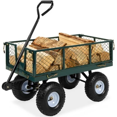 Best Choice Products Heavy-Duty Steel Garden Wagon Lawn Utility Cart W/ 400lb Capacity, Removable Sides, Handle 9 Best Choice Products Heavy-Duty Steel Garden Wagon Lawn Utility Cart W/ 400lb Capacity, Removable Sides, Handle - Image 7