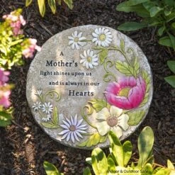 Evergreen 10" A Mother's Light Memorial Stepping Stone, Indoor And Outdoor Decor For Home, Lawn And Garden -Garden Promotional Store GUEST 8f30830b 5fc1 4366 ad4f 8ce5bd650e1e