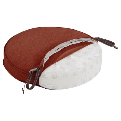 15" X 15" X 2" Montlake Fadesafe Round Patio Dining Seat Cushion Set - Heather Henna Red - Classic Accessories 4 15" X 15" X 2" Montlake Fadesafe Round Patio Dining Seat Cushion Set - Heather Henna Red - Classic Accessories - Image 2