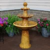 Sunnydaze Decor Sunnydaze 43"H Electric Ceramic 3-Tier Floral Motif Outdoor Water Fountain With LED Lights -Garden Promotional Store GUEST 8fffa7c9 0061 4c7c 97df f49063ef507a