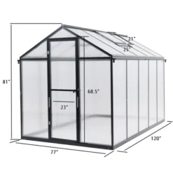 Aoodor Walk-In Greenhouse Polycarbonate Panel Hobby Greenhouses With Aluminum Frame Heavy Duty -Garden Promotional Store GUEST 907882a5 ed92 4eb3 b0a9 67a613807a7c