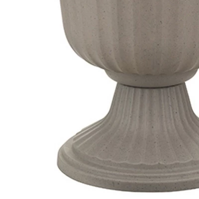 Southern Patio Large 14 Inch Outdoor Home Lightweight Resin Utopian Urn Flower Planter Pot For Entryways And Backyard Patios, Stone 4 Southern Patio Large 14 Inch Outdoor Home Lightweight Resin Utopian Urn Flower Planter Pot For Entryways And Backyard Patios, Stone - Image 2