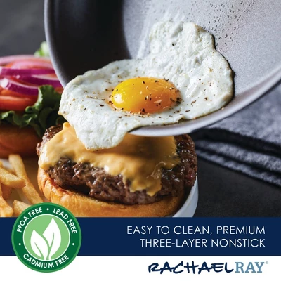Rachael Ray Cook + Create Aluminum Nonstick Frying Pan Set 2pcRed 12 Rachael Ray Cook + Create Aluminum Nonstick Frying Pan Set 2pcRed - Image 10