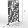 NewTown Decorative Privacy Screen Outdoor Divider With Stand, Featuring Precise Laser Cut,Metal Material-The Pop Home