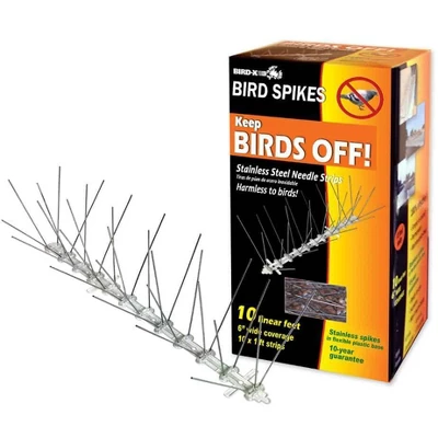 Bird-X 10" Stainless Steel Bird Spikes 4 Bird-X 10" Stainless Steel Bird Spikes - Image 2