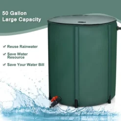 Costway 53 Gallon Portable Rain Barrel Water Collector Collapsible Tank W/Spigot Filter -Garden Promotional Store GUEST 94052c6f 13c9 4d05 98af 55ae1a9e0ede