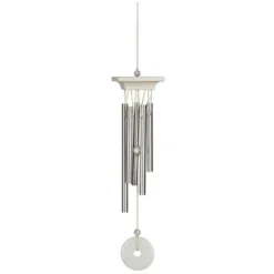 Woodstock Wind Chimes For Outside, Garden Décor, Outdoor & Patio Décor, Woodstock White Marble Chime Silver Wind Chimes -Garden Promotional Store GUEST 96fc1d01 f9bf 443f 84ec 674917fffa51