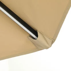 9' X 9' Mirage II Fiesta Market Patio Umbrella With Solar LED Tube Lights Champagne - Island Umbrella -Garden Promotional Store GUEST 9722cd42 909d 4d70 9c91 d7c00a7cfac7