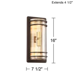 John Timberland Habitat Modern Outdoor Wall Light Fixture Bronze Warm Brass 16" Clear Glass For Post Exterior Barn Deck House Porch Yard Patio Home 17 John Timberland Habitat Modern Outdoor Wall Light Fixture Bronze Warm Brass 16" Clear Glass For Post Exterior Barn Deck House Porch Yard Patio Home -Garden Promotional Store GUEST 978ac714 ca73 4385 b6c7 53785b922f1c