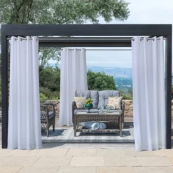 Commonwealth Seascapes Light Filtering Satiny Look And Feel Provide Privacy Grommet Outdoor Panel Pair White -Garden Promotional Store GUEST 98e0bc84 25f5 4cc7 a05e 2dfbd8e53625