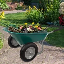 Nature Spring 2-Wheeled Garden Wheelbarrow For Residential DIY Landscaping, Lawn Care, And Remodeling 12 Nature Spring 2-Wheeled Garden Wheelbarrow For Residential DIY Landscaping, Lawn Care, And Remodeling -Garden Promotional Store GUEST 9a23b7e2 0669 419f 9ed1 529cd3b1e833