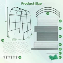 Costway 7.5FT Garden Arch Trellis Outdoor Plant Support Archway For Climbing Vine Flower -Garden Promotional Store GUEST 9c120e12 c552 4366 b5f9 1b9dfc278de7