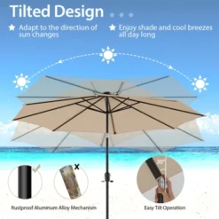 Costway 10 FT 112 LED Solar-Lighted Patio Table Market Umbrella Crank Tilt Outdoor Beige/Coffee/Navy/Wine 21 Costway 10 FT 112 LED Solar-Lighted Patio Table Market Umbrella Crank Tilt Outdoor Beige/Coffee/Navy/Wine -Garden Promotional Store GUEST 9c23c004 fbaf 4976 abd9 3fee7c6bee1c