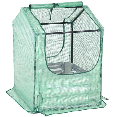 Sunnydaze Decor Sunnydaze Steel Raised Garden Bed With Greenhouse Cover - Green 13 Sunnydaze Decor Sunnydaze Steel Raised Garden Bed With Greenhouse Cover - Green - Image 11