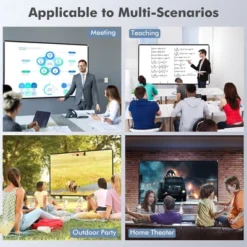 Costway 100'' Projector Screen W/ Stand 16:9 HD 4K Indoor Outdoor Projection Movie Screen -Garden Promotional Store GUEST 9ca096b4 08cd 441d 9751 80ad04e2d72e