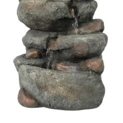 LuxenHome 33.5" H Gray Resin Cascading Rock Outdoor Fountain -Garden Promotional Store GUEST 9cae090d f8ba 4438 928f 6b018755aad0