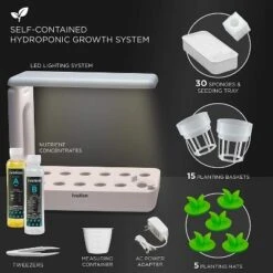 Ivation 11-Pod Indoor Herb Garden, Hydroponic Growing System Kit