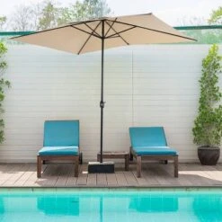 10 ' X 6.6' Rectangular Outdoor Patio Market Umbrella With Straight Crank - Captiva Designs -Garden Promotional Store GUEST 9d750a76 b8c7 4ba9 bd49 ca661613088f