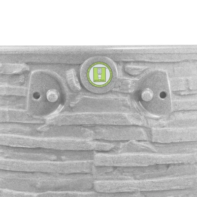 Good Ideas Impressions Riverwalk 50-Gallon Faux Slate Surface Dual Spigot Locations Rain Barrel W/2 Brass Spigots & Screen, Light Granite 5 Good Ideas Impressions Riverwalk 50-Gallon Faux Slate Surface Dual Spigot Locations Rain Barrel W/2 Brass Spigots & Screen, Light Granite - Image 3