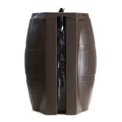 FCMP Outdoor 50-Gallon BPA Free Flat Back Home Rain Catcher Water Storage Collection Barrel For Watering Outdoor Plants & Gardens, Brown (3 Pack) -Garden Promotional Store GUEST a35ab3c2 fec7 44f5 857a 8eb37075f32e 1