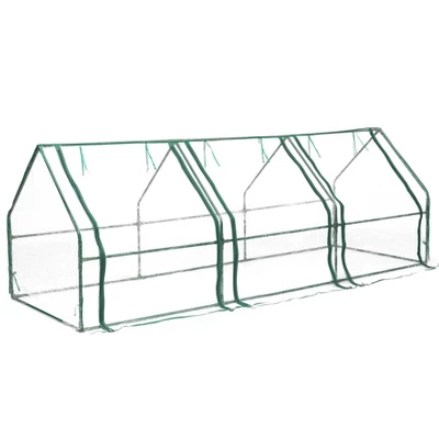 Gardenised Green Outdoor Waterproof Portable Plant Greenhouse With 2 Clear Zippered Windows 3 Gardenised Green Outdoor Waterproof Portable Plant Greenhouse With 2 Clear Zippered Windows