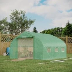Outsunny Walk-in Tunnel Greenhouse With Zippered Mesh Doors & Roll-up Sidewalls, Upgraded Hot House, Green, 11.5' X 10' X 6.5' 8 Outsunny Walk-in Tunnel Greenhouse With Zippered Mesh Doors & Roll-up Sidewalls, Upgraded Hot House, Green, 11.5' X 10' X 6.5' -Garden Promotional Store GUEST a47a1593 082e 4cb3 9d3e ab762436b7f0