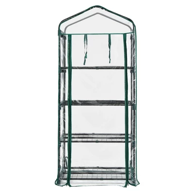 Costway White Mini Greenhouse W/ PVC Cover 4-Tier Portable Warm House 28'' X 19'' X 63'' 11 Costway White Mini Greenhouse W/ PVC Cover 4-Tier Portable Warm House 28'' X 19'' X 63'' - Image 9