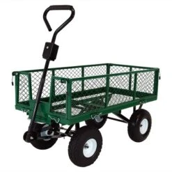 Sunnydaze Decor Sunnydaze Outdoor Lawn And Garden Heavy-Duty Durable Steel Mesh Utility Dump Wagon Cart With Removable Sides -Garden Promotional Store GUEST a5d482d7 10c5 4883 840c 5a6f31046a28