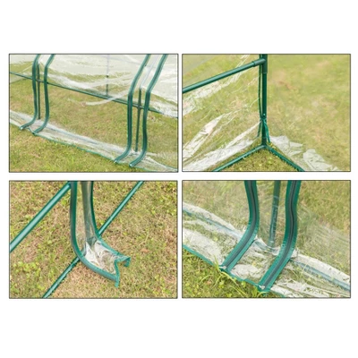 Gardenised Green Outdoor Waterproof Portable Plant Greenhouse With 2 Clear Zippered Windows 10 Gardenised Green Outdoor Waterproof Portable Plant Greenhouse With 2 Clear Zippered Windows - Image 8