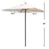 Tangkula 5ft Patio Square Market Table Umbrella Shelter 4 Sturdy Ribs -Garden Promotional Store GUEST a7cbb362 e6ed 4ff6 9da1 c64a7e31dfe9