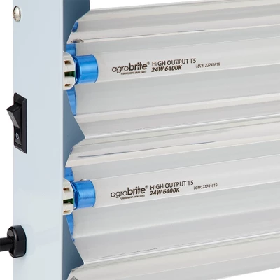 Hydrofarm FLT24 Agrobrite 4-Tube Daisy Chainable Hydroponic 2-Foot Grow Light Fixture 96W With 4-T5 Bulbs For Indoor Home Gardens 5 Hydrofarm FLT24 Agrobrite 4-Tube Daisy Chainable Hydroponic 2-Foot Grow Light Fixture 96W With 4-T5 Bulbs For Indoor Home Gardens - Image 3