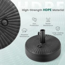 Costway 18'' Patio Fillable Round Umbrella Base Stand Holder Fit Pole 1.5''/1.9'' Weighted -Garden Promotional Store GUEST a897aead 064c 485c 89cc 13f824cecbd3