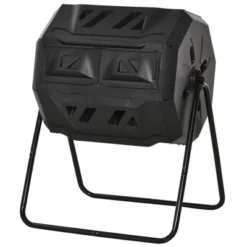 Outsunny Tumbling Compost Bin Outdoor 360° Dual Chamber Rotating Composter 43 Gallon -Garden Promotional Store GUEST a8f34664 16d5 49a0 8821 b30b32982e92