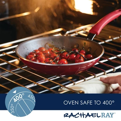 Rachael Ray Cook + Create Aluminum Nonstick Frying Pan Set 2pcRed 11 Rachael Ray Cook + Create Aluminum Nonstick Frying Pan Set 2pcRed - Image 9