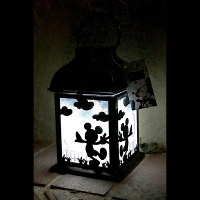 Disney 8.3" Mickey Mouse Solar Metal Outdoor Lantern Black 4 Disney 8.3" Mickey Mouse Solar Metal Outdoor Lantern Black - Image 2