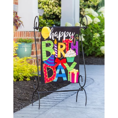 Evergreen Happy Birthday Garden Linen Flag 12.5 X 18 Inches Indoor Outdoor Decor 3 Evergreen Happy Birthday Garden Linen Flag 12.5 X 18 Inches Indoor Outdoor Decor