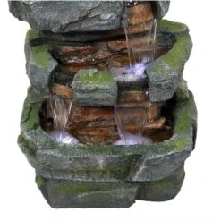 Sunnydaze Decor Sunnydaze 24"H Electric Polyresin And Fiberglass Tiered Stone Waterfall Outdoor Water Fountain With LED Lights -Garden Promotional Store GUEST aa78bcd0 7b5b 4426 af6e d1b1ead26624
