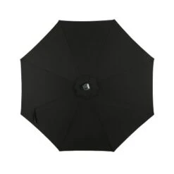 11' X 11' Calypso II Market Patio Umbrella With Solar LED Strip Lights Black - Island Umbrella -Garden Promotional Store GUEST aa80aafe f7aa 4472 a3ec 02617d1456ee