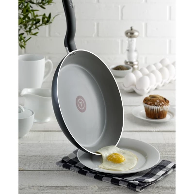 T-fal Initiatives Ceramic C92107 PTFE-free PFOA-free Dishwasher Safe Cookware 11.5 Fry Pan Black 3 T-fal Initiatives Ceramic C92107 PTFE-free PFOA-free Dishwasher Safe Cookware 11.5 Fry Pan Black