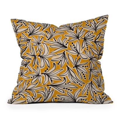 Alisa Galitsyna Lily Flower Outdoor Throw Pillow Yellow - Deny Designs 8 Alisa Galitsyna Lily Flower Outdoor Throw Pillow Yellow - Deny Designs - Image 6