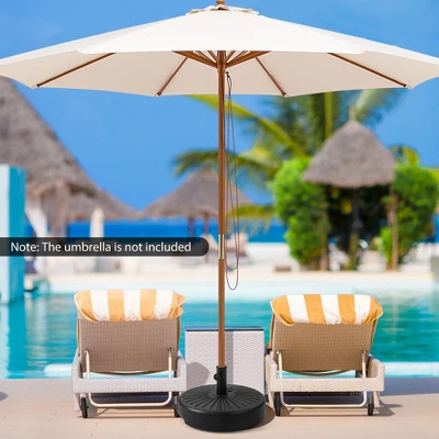 Costway 20'' Patio Fillable Round Umbrella Base Stand Holder Fit Pole 1.5''/1.9'' Outdoor 5 Costway 20'' Patio Fillable Round Umbrella Base Stand Holder Fit Pole 1.5''/1.9'' Outdoor - Image 3