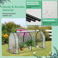 Costway 47.5''x 21.5''x 24''Portable Mini Greenhouse With 2 Zipper Doors & Ground Stakes -Garden Promotional Store GUEST ace7a351 db58 4398 83cc b496fa30705b
