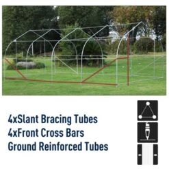 Outsunny 20' X 10' X 7' Walk-In Tunnel Greenhouse Garden Warm House Large Hot House Kit With 8 Roll-up Windows & Roll Up Door, Steel Frame 17 Outsunny 20' X 10' X 7' Walk-In Tunnel Greenhouse Garden Warm House Large Hot House Kit With 8 Roll-up Windows & Roll Up Door, Steel Frame -Garden Promotional Store GUEST af461edb de98 405c ba68 e0963a52cc49