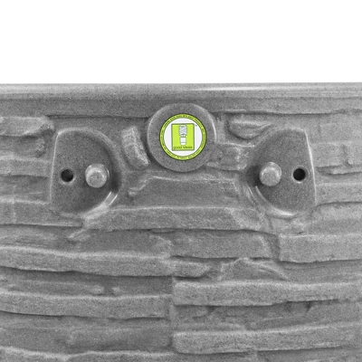 Good Ideas Impressions Riverwalk 50-Gallon Faux Slate Surface Dual Spigot Locations Rain Barrel W/2 Brass Spigots & Screen, Dark Granite 5 Good Ideas Impressions Riverwalk 50-Gallon Faux Slate Surface Dual Spigot Locations Rain Barrel W/2 Brass Spigots & Screen, Dark Granite - Image 3