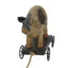 Northlight 10" Black And White Wood Textured Pig On Cart Outdoor Garden Statue -Garden Promotional Store GUEST b431177e f2c5 4903 94a3 234be28d3931